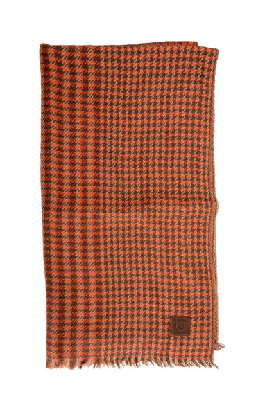 Salvatore Ferragamo Multi-Color Silk Wool Checkered Shawl Scarf