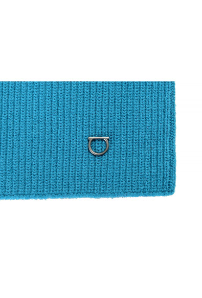 Salvatore Ferragamo Teal Blue Wool Neck Warmer Scarf: Picture 2