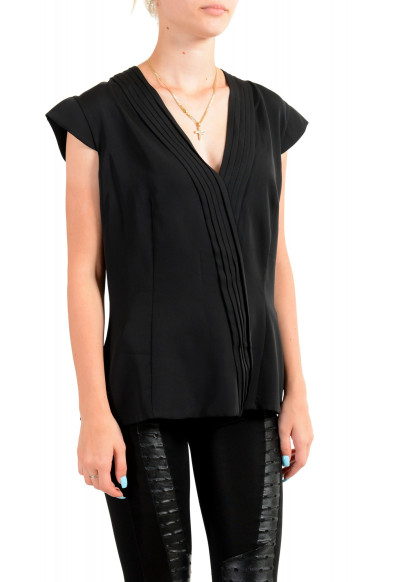 Viktor 
Rolf Women's Black V-Neck Sleeveless Blouse Top : Picture 2