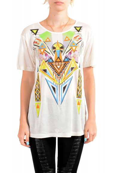 Just Cavalli Women's Multi-Color Beads Embellished T-Shirt
