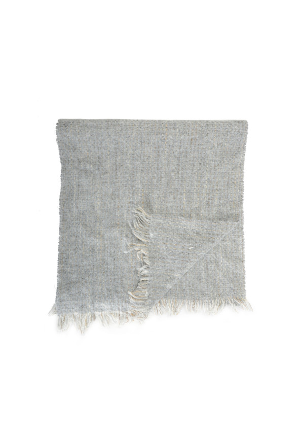 Sferra Unisex Gray Mohair Wool Scarf: Picture 3