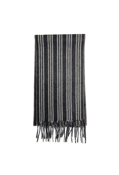 Salvatore Ferragamo Multi-Color 100% Cashmere Striped Logo Print Shawl Scarf: Picture 2