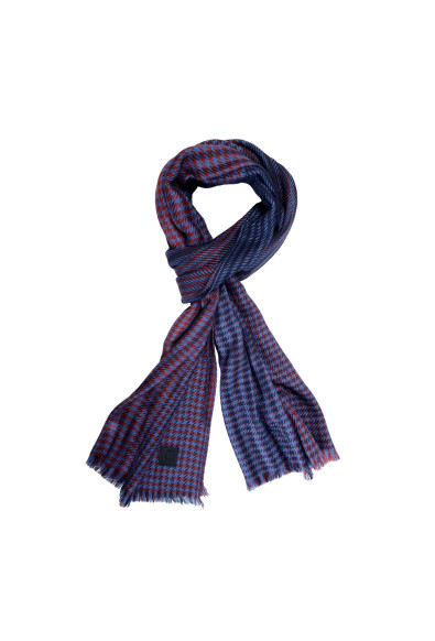 Salvatore Ferragamo Multi-Color Silk Wool Checkered Shawl Scarf