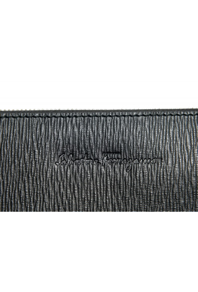 Salvatore Ferragamo Women's Black Croc 
Leather Large Clutch Bag: Picture 2