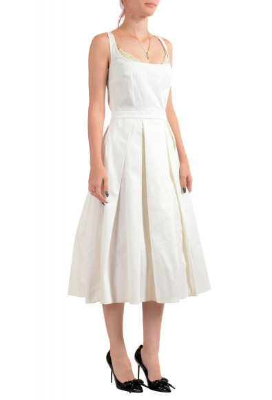 Dsquared2 Women's White Pleated Sundress Fit 
Flare Dress: Picture 2