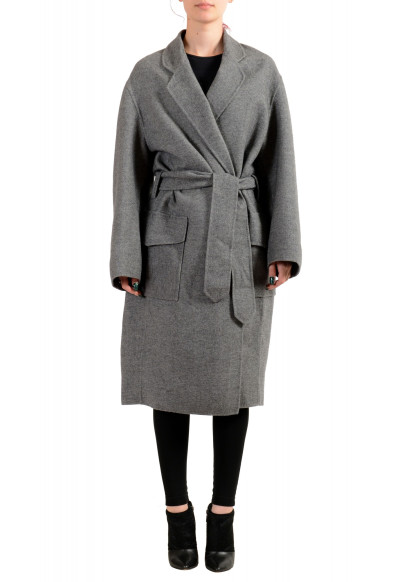 Tom Ford Women's Gray Cashmere Wool Belted Basic Coat