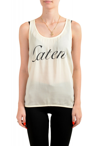 Dsquared2 Women's Ivory 100% Silk Blouse Tank Top