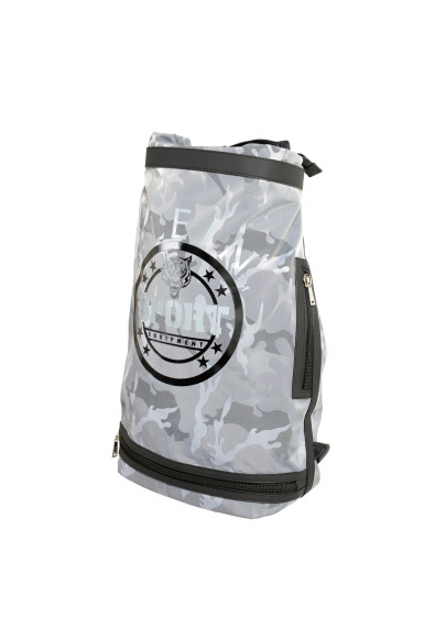 Plein Sport Unisex Gray Military Print Large Backpack Bag: Picture 2