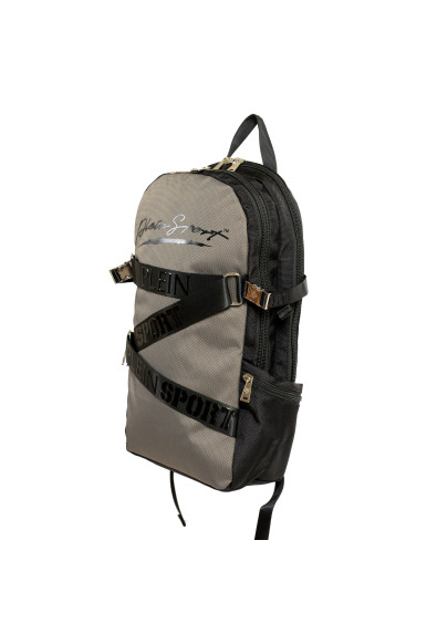 Plein Sport Unisex Gray "ZAINO RUNNER" Backpack Bag: Picture 2