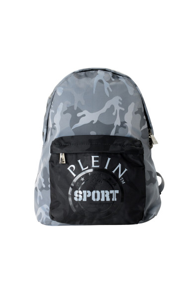 Plein Sport Unisex Military Print Gray "ZAINO EASTPAK" Backpack Bag