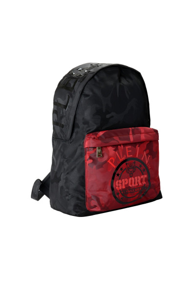 Plein Sport Unisex Military Print Black "ZAINO EASTPAK" Backpack Bag: Picture 2