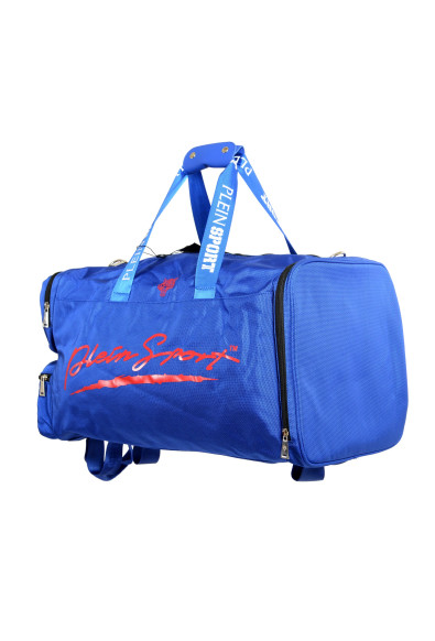 Plein Sport Men's Blue Logo Print Large Travel Gym Duffle Backpack Bag: Picture 2