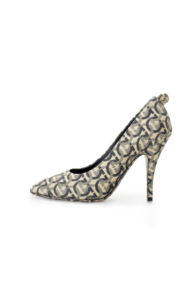 Salvatore Ferragamo Women's "JUDY X5*T" Logo Print High Heel Pump Shoes: Picture 2
