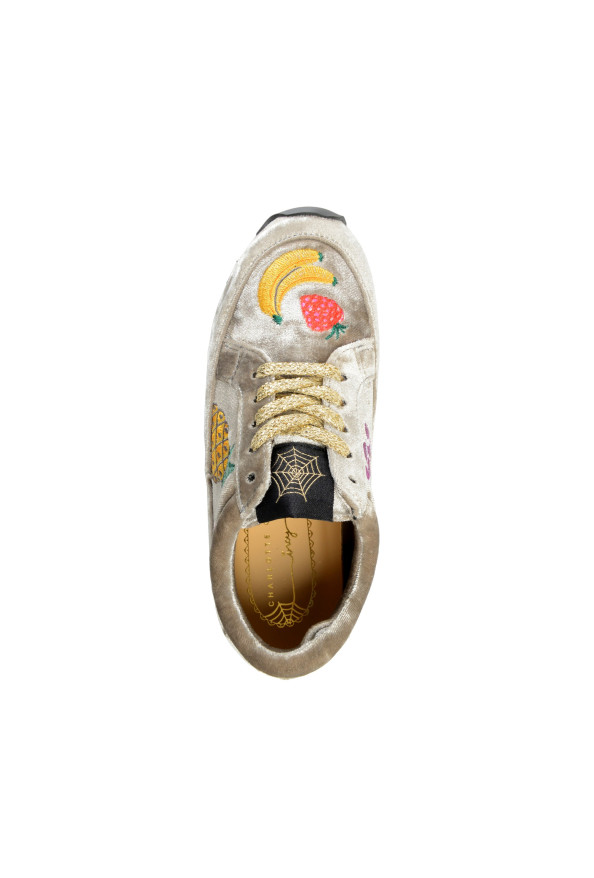 Charlotte Olympia Girls "INCY WORK IT!FRUIT SALAD" Velvet Leather Sneakers Shoes: Picture 7