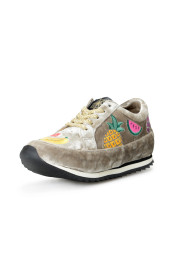 Charlotte Olympia Girls "INCY WORK IT!FRUIT SALAD" Velvet Leather Sneakers Shoes