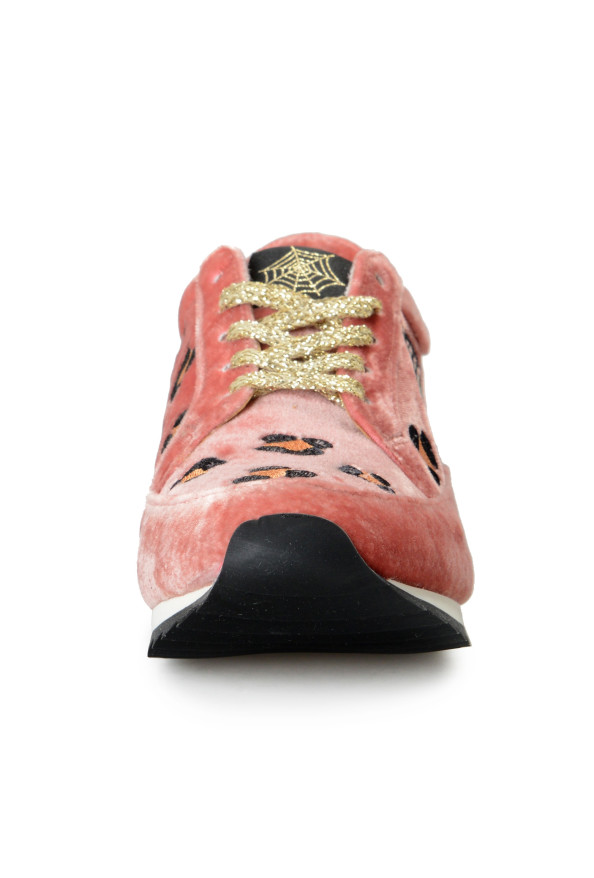 Charlotte Olympia Girls "ANIMAL KINGDOM" Velvet Leather Sneakers Shoes: Picture 5