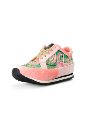 Charlotte Olympia Girls "INCY WORK IT!FLAMINGO" Velvet Leather Sneakers Shoes
