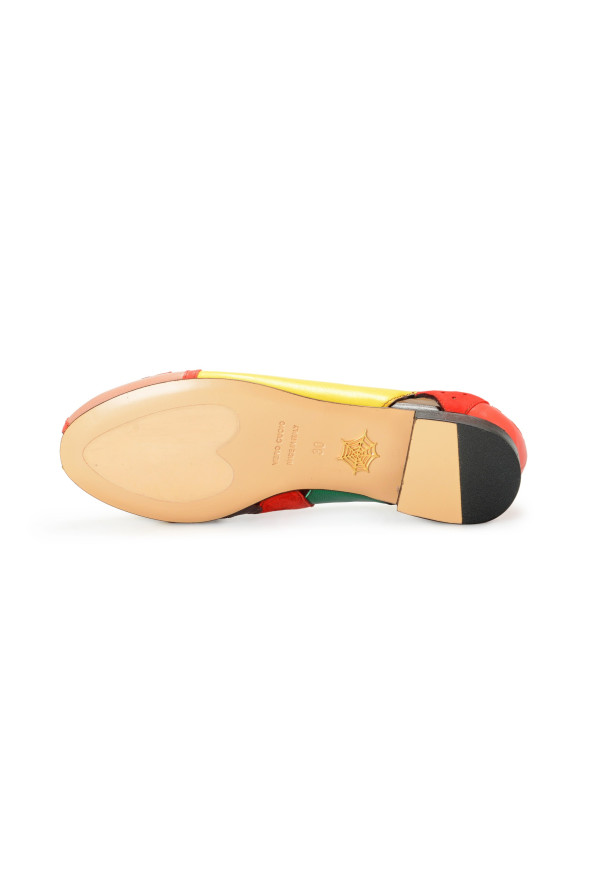 Charlotte Olympia Girls "INCY TUTTI FRUTTI" Leather Ballet Flats Shoes: Picture 6
