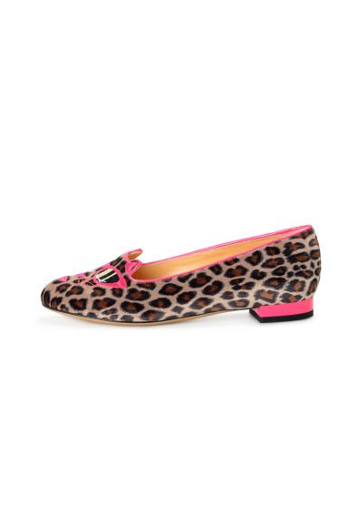 Charlotte Olympia Girls "INCY PRETTY IN PINK KITTY" Leather Ballet Flats Shoes: Picture 2