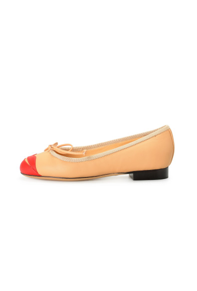 Charlotte Olympia Girls "INCY KISS ME DARCY" Beige Leather Ballet Flats Shoes: Picture 2
