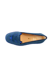 Charlotte Olympia Girls "INCY VENETIAN CATS" Blue Velvet Ballet Flats Shoes: Picture 7