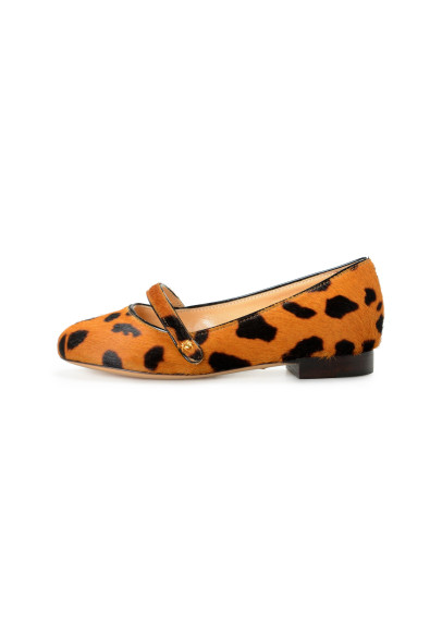 Charlotte Olympia Girls "INCY MARY-JANE" Pony Hair Leather Ballet Flats Shoes: Picture 2