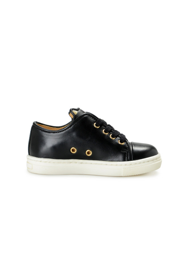 Charlotte Olympia Girls "INCY PURRRFECT" Black Leather Sneakers Shoes: Picture 4