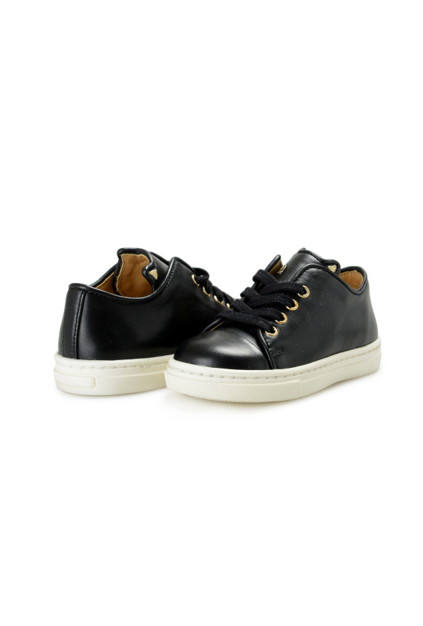 Charlotte Olympia Girls "INCY PURRRFECT" Black Leather Sneakers Shoes: Picture 8