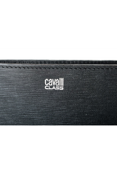 Cavalli Class Men's Black Logo Print Textured Leather Bifold Wallet: Picture 2