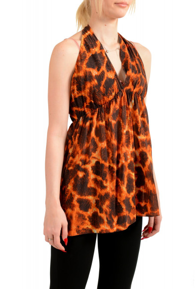 Just Cavalli Women's Animal Print Multi-Color Silk Blouse Top: Picture 2