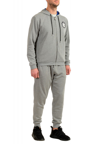 Billionaire Men's Gray Full Zip Logo Print Track Sweat Track Suit: Picture 2