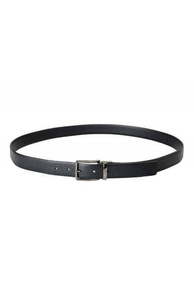 Cavalli Class Men's Black 100% Pebbled Leather Buckle Decorated Belt: Picture 2