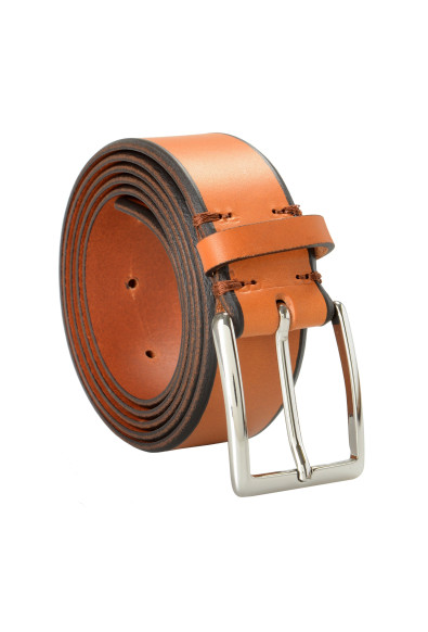 Cavalli Class Men's Brown 100% Leather Buckle Decorated Belt