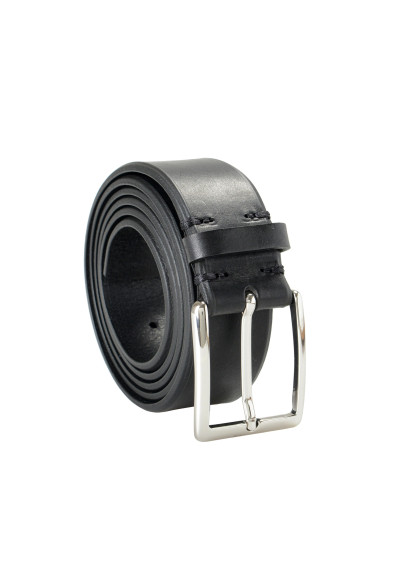 Cavalli Class Men's Black 100% Leather Buckle Decorated Belt