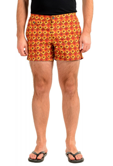 Incotex Slowear Men's Multi-Color Geometric Print Swim Shorts 