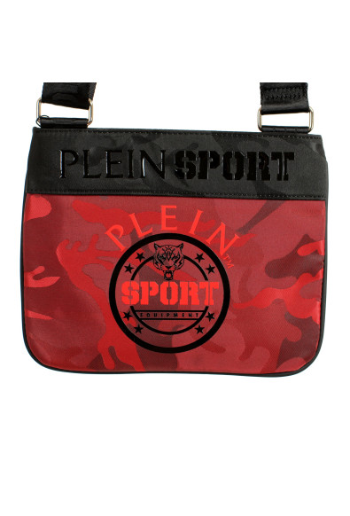 Plein Sport Unisex Red Military Print Crossbody Bag: Picture 2