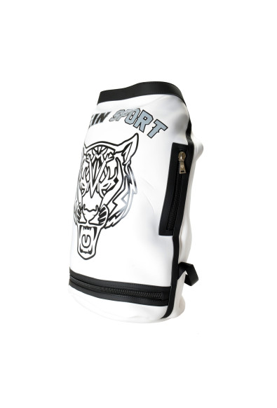 Plein Sport Unisex White Logo Print Large Backpack Bag: Picture 2