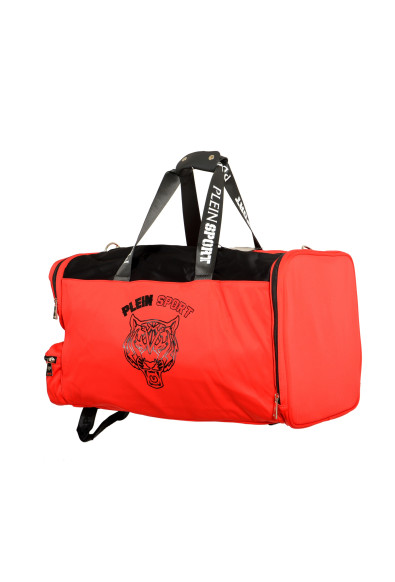 Plein Sport Men's Red Logo Print Large Travel Gym Duffle Backpack Bag: Picture 2