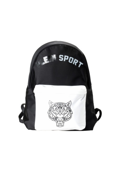 Plein Sport Unisex Logo Print Two Tone "ZAINO EASTPAK" Backpack Bag