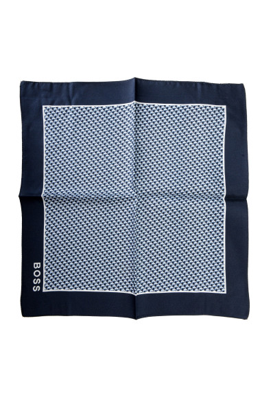 Hugo Boss Men's 100% Silk Multi-Color Geometric Print Pocket Square