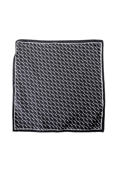 Hugo Boss Men's 100% Silk Multi-Color Logo Print Pocket Square
