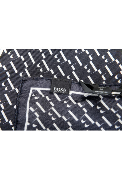 Hugo Boss Men's 100% Silk Multi-Color Logo Print Pocket Square: Picture 2