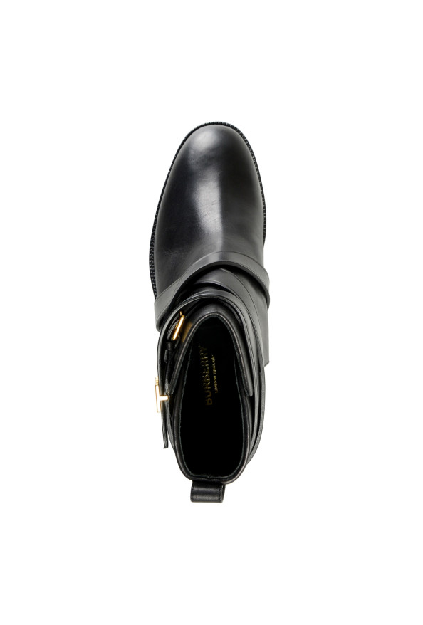 Burberry Women's "PRYLE TB"Black Leather Ankle Boots Shoes : Picture 7