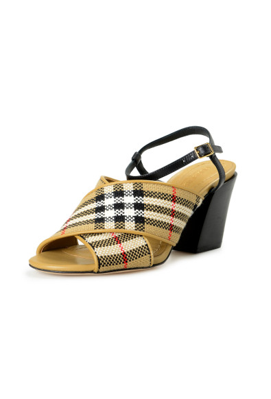 Burberry Women's "Baslow" High Heel Slingback Pumps Ankle Strap Sandals Shoes