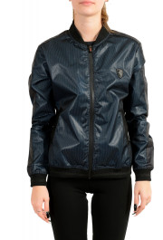 Scuderia Ferrari Women's Blue Mesh Bomber Windbreaker Jacket