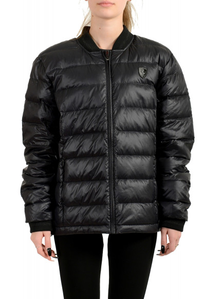 Scuderia Ferrari Women's Black "Foldable Down" Full Zip Parka Jacket