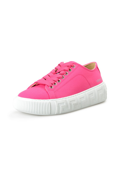 Versace Women's Fuchsia Canvas Fashion Sneakers Shoes