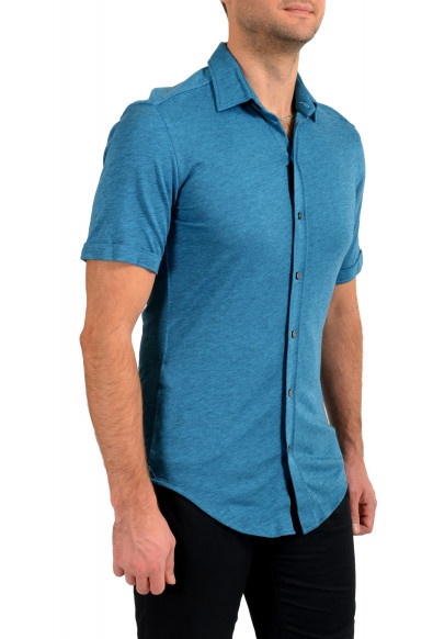 Hugo Boss Men's "Robb" Sharp Fit Blue Short Sleeve Casual Shirt: Picture 2