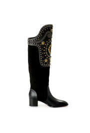 Christian Louboutin Women's "Alixos 55" Black Suede Leather Boots Shoes: Picture 4