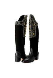 Christian Louboutin Women's "Alixos 55" Black Suede Leather Boots Shoes: Picture 8